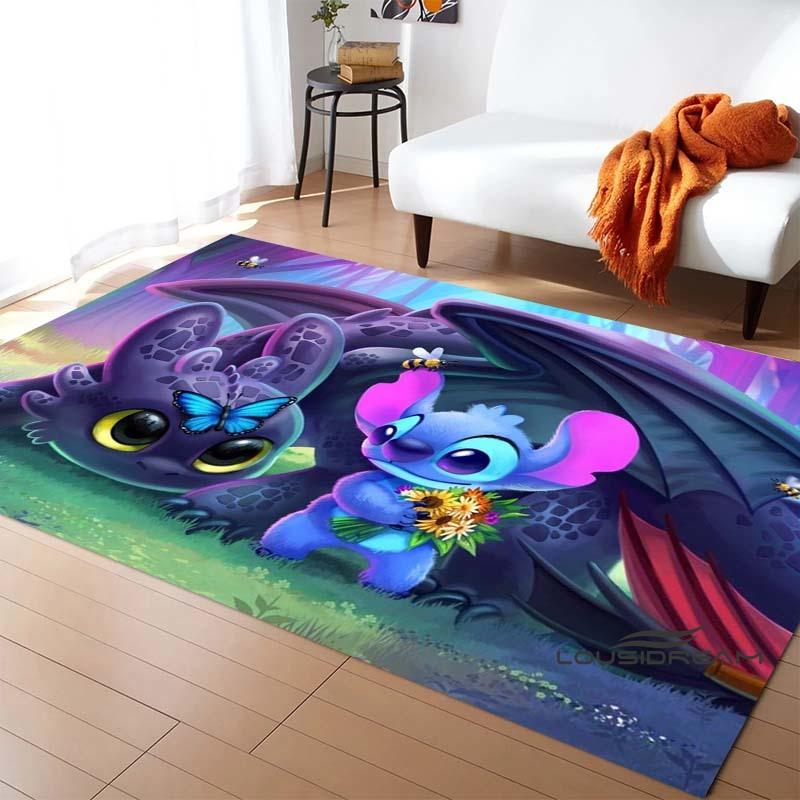 3DHow to Train Your Dragon themed printed rug, suitable for living rooms, bedrooms, sofas, balconies, gardens, etc. Large-sized