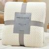 Pineapple Grid Flannel Fleece Blanket for Office & Nap - Thickened Coral Fleece Air Conditioning Cover