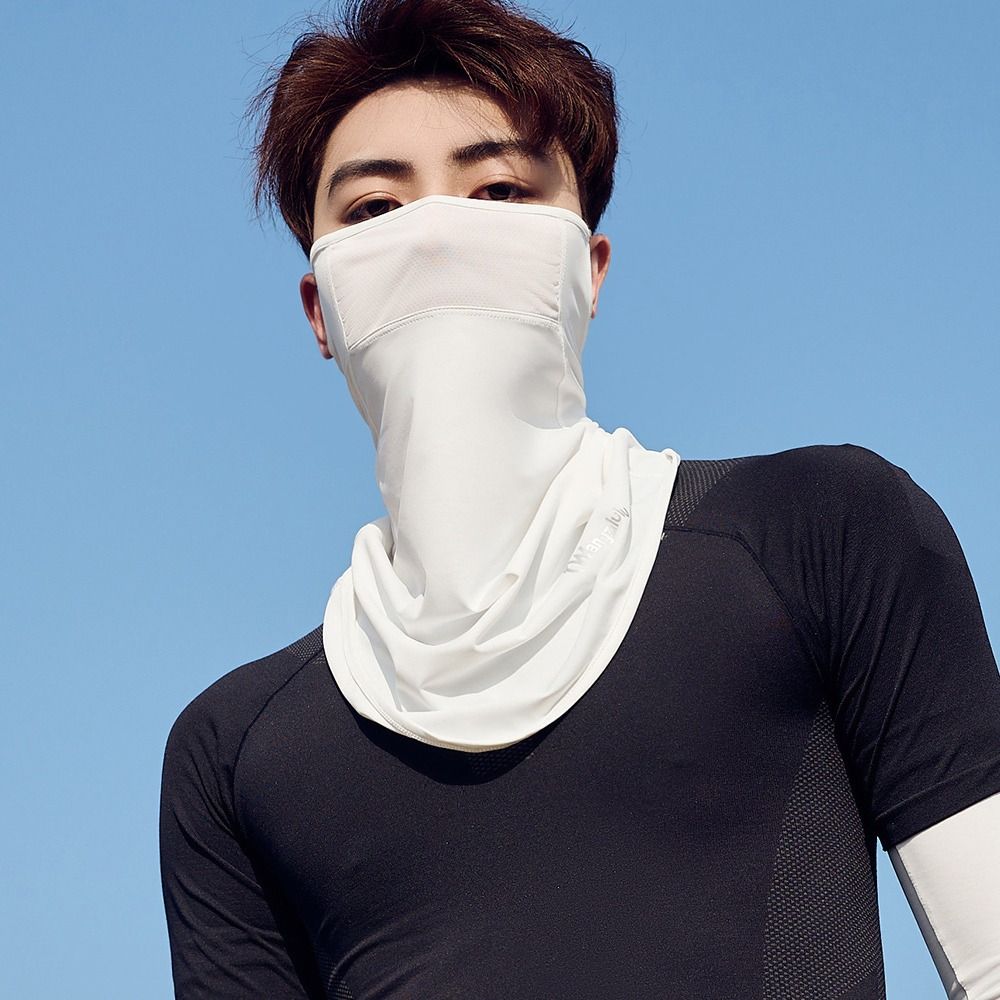 Scarves With Neck Flap Summer Sunscreen Mask Ice Silk Men Fishing Face Mask Womne Neckline Mask