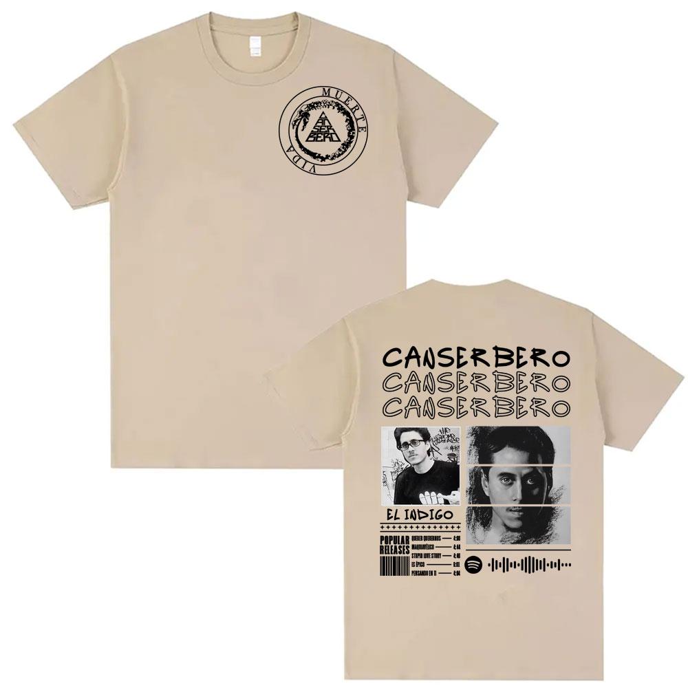 2025summer Rapper Canserbero Album Touring Graphic Tshirt Men Retro Street Trend Tshirt High Quality Cotton Casual Street Wear