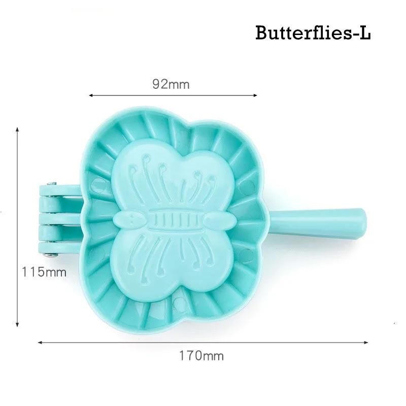Creative Dumplings Mold Household Kitchen DIY Heart Butterfly Flower Shape Dumplings S/M/L Baking Plastic Mold Jiaozi Moulds