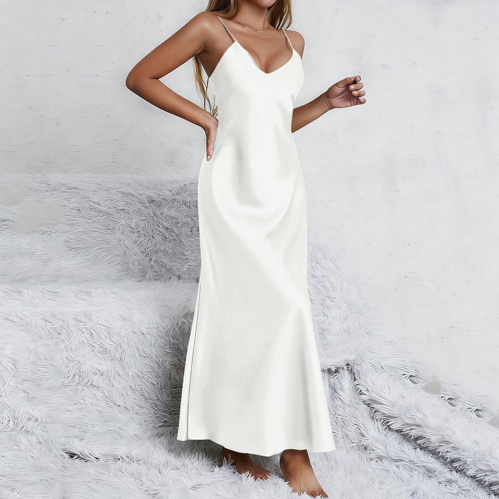 Ladies' Sleeping Skirt, Sexy Strap Sleeping Skirt, Split Sexy Thin Home Clothing