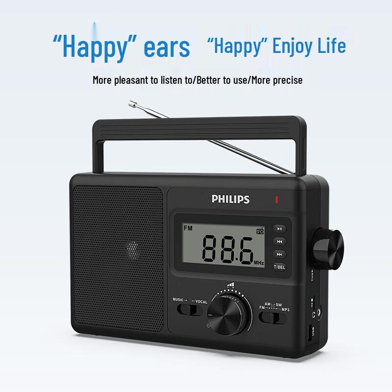Philips TAR3368 Full-Band Digital Portable Radio CN plug (adapter included)