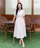 Roem Cotton Eyelet Long Dress Rmowg25R14