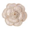 Flower Brooch Elegant Decorative Accessory Decor Ornament for Coat Suit Cover Up White