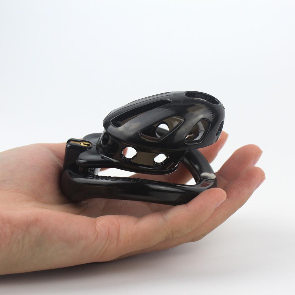 Manyjoy Plastic Chastity Bird Cage Male Locking Chastity Belt Device with 4 Penis Rings Restraint Penis Lock Sex Toy for Men Gay