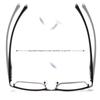 Trendy Full-frame Metal Myopia Glasses Unisex Sturdy Durable Anti-blue Light Business Eyeglasses -0.75 -1.0 -1.25 -4.0
