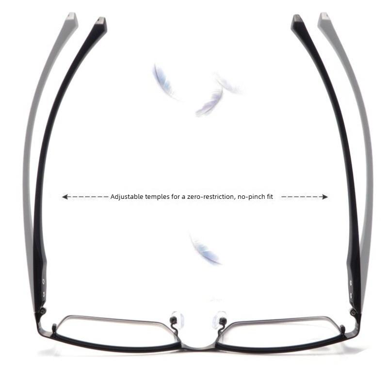 Trendy Full-frame Metal Myopia Glasses Unisex Sturdy Durable Anti-blue Light Business Eyeglasses -0.75 -1.0 -1.25 -4.0