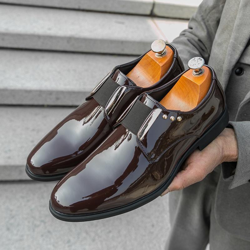 Fashion Leather Shoes Man Casual Loafers Luxury Design Slip on Male Dress Shoes Leisure Style Big Size Good Wear-resistant Sole