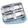 Lunch Box 4 Compartments 304 Stainless Steel Tableware Portable Lunch Containers for School Office