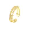 Minimalist Open Index Ring For Women Chic Simple Adjustable Band Versatile Fashion Jewelry Elegant Cold Accessory