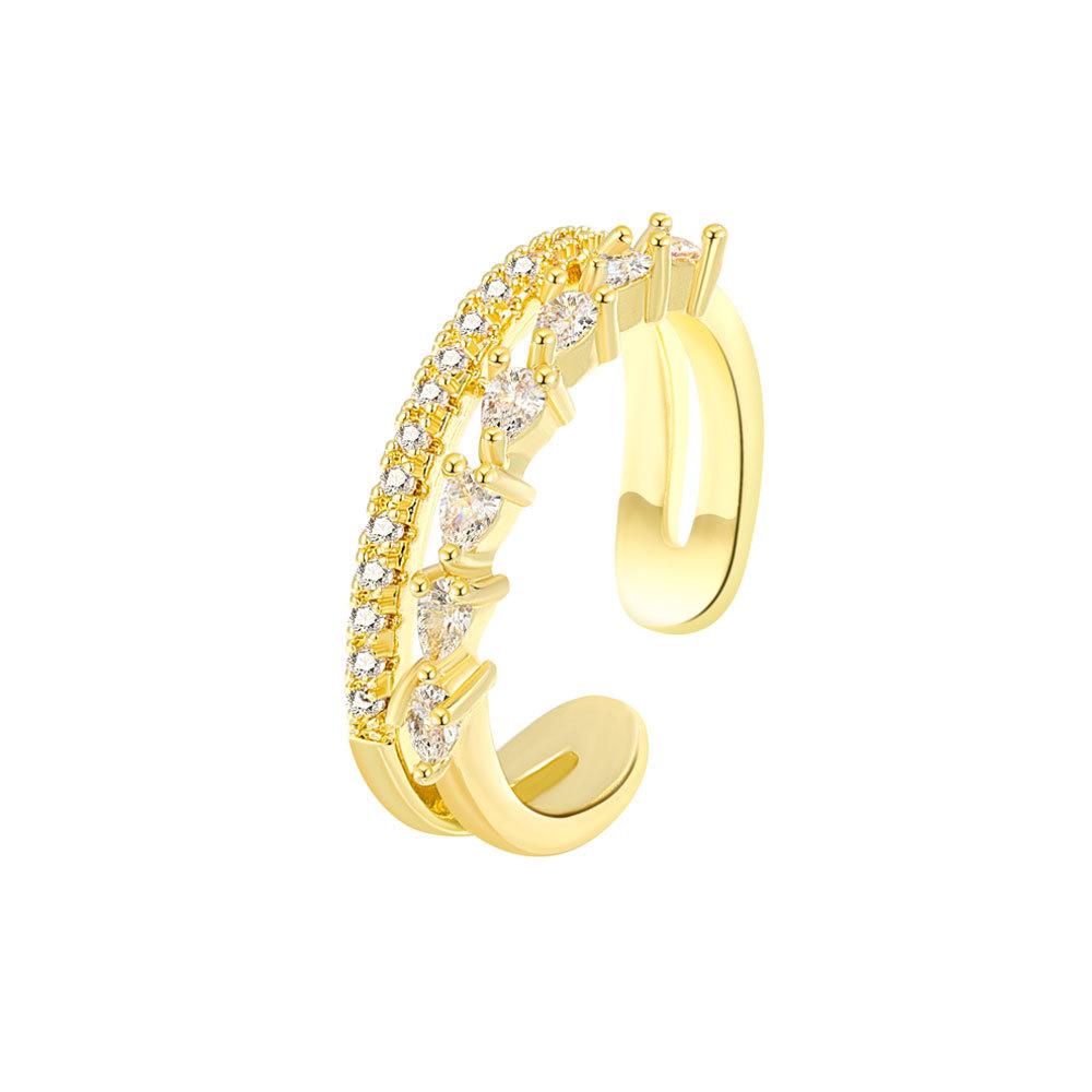 Minimalist Open Index Ring For Women Chic Simple Adjustable Band Versatile Fashion Jewelry Elegant Cold Accessory