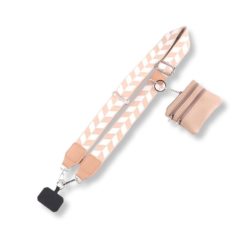 Eryi Detachable Cross Strap Phone Lanyard Zippered Pouch Adjustable Perforation-Free Design Customizable Logo 17 Colors 120cm