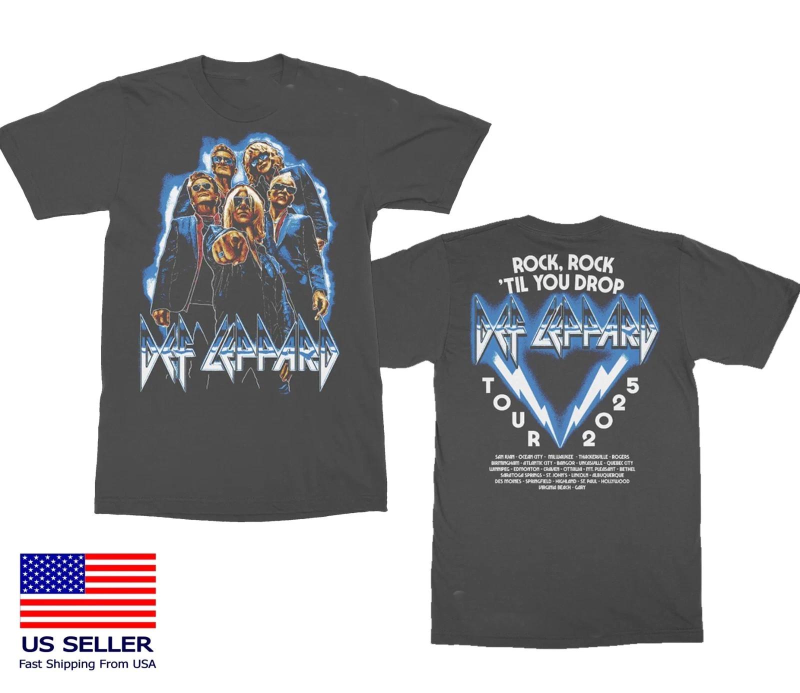 Def-Leppard Rock Tour 2026 Shirt Rock Rock Til You Drop Def Leppard Shirt MA904 XXL