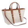 Michael Kors MK Moore Adjustable Detachable Shoulder Strap Metal Logo Cotton Tote Bag Women Tote Bags Beige 30S5G9OS1C-LUGGAGE