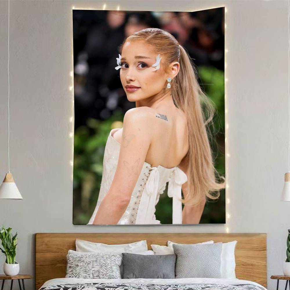 Hot Singer Ariana Ggrande Flags Wall Hanging Background Art Banner For Bedroom Home Outdoor Decor