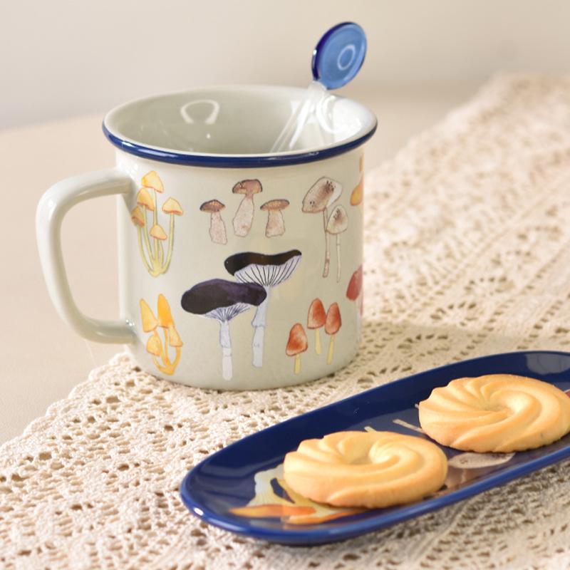 Creative Mushroom Ceramic Mug Ins Style Home Office Cup Cute Gift for Women High Value