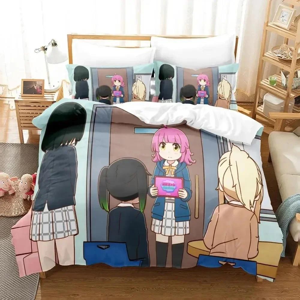 3D Anime Nijiyon Animation Printed Bed Set Duvet Cover Pillowcase Bedding Set Bed Linen Sheet Quilt Cover Full Queen King Size