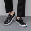 Fashion Brand High Quality Tassels Men's Shoes Handmade Leather Footwear Casual Business Flats Outdoor Soft Soled Travel Slip-on Shoes