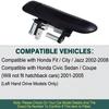 Black Exterior Door Handle Front Rear Left Right for Honda Fit City Jazz 2002-2008 Civic Sedan Coupe 2001-2005 72180-SEL-T01