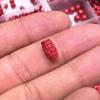 High-Content Emperor Sand Vermilion Pattern Small Barrel Spacer Beads Bracelet Red Rope DIY Ornament