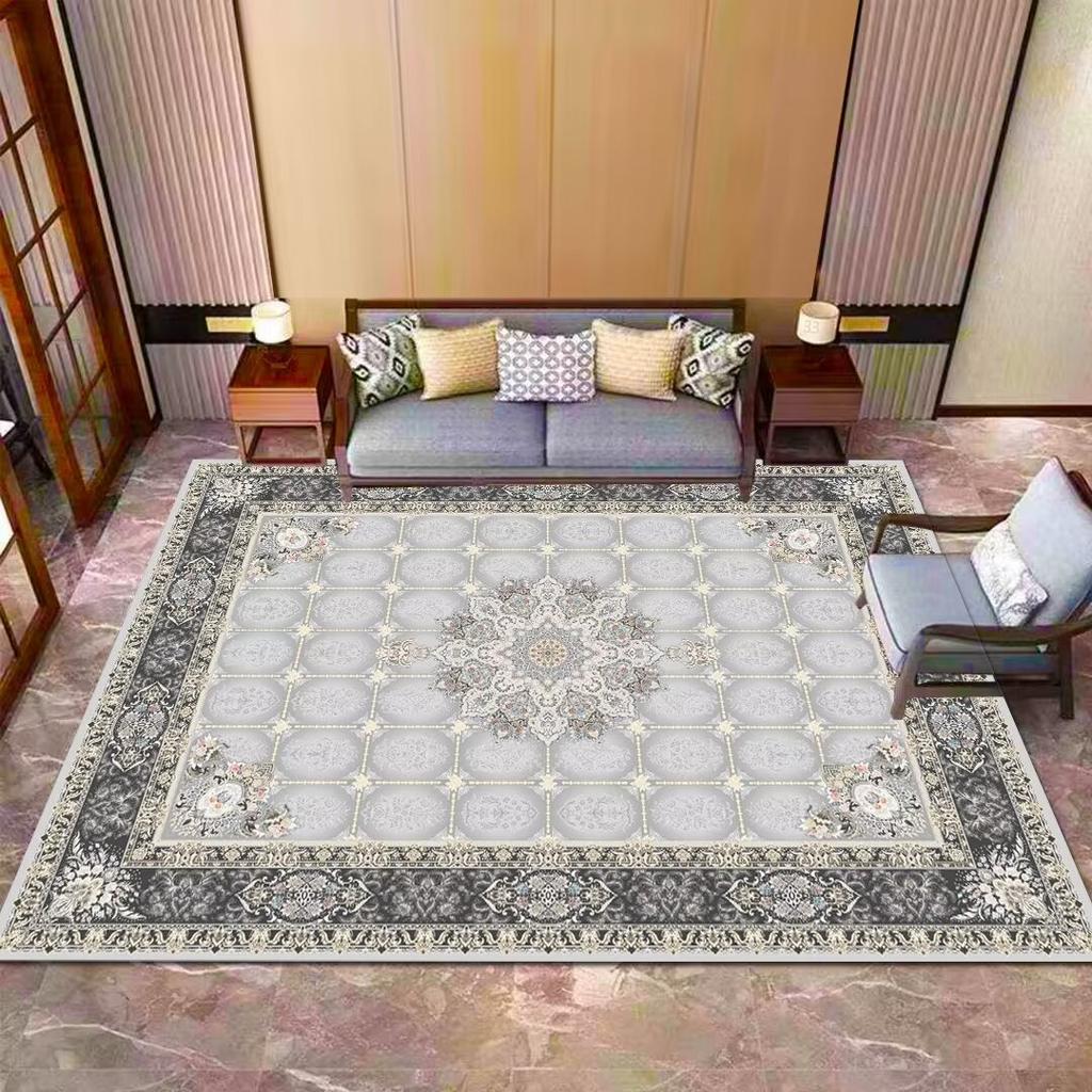 Luxuriöser Perserteppich Easy Clean für Wohnzimmer Türkei-Stil Heimdeko Große Größe Teppich Rutschfeste Eingangsmatte Anpassbar