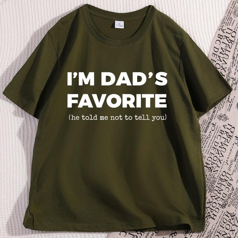 Im Lieblings-T-Shirt des Vaters Lässiges Baumwoll-T-Shirt mit kurzen Ärmeln und Rundhalsausschnitt Streetwear Locker für Männer Kleidung zum Vatertag