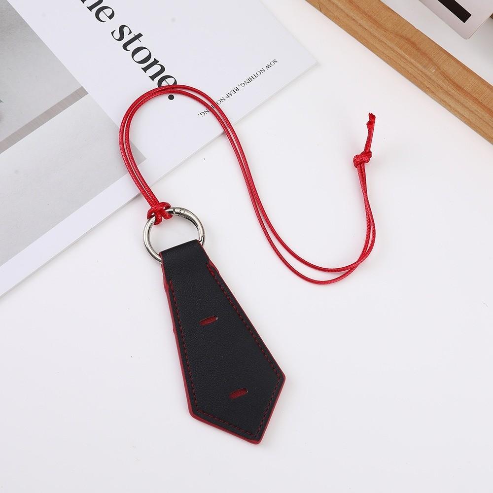 Colorful Neckband Glasses Storage Clip Leather Bag Charm Sunglasses Lanyard for Travel