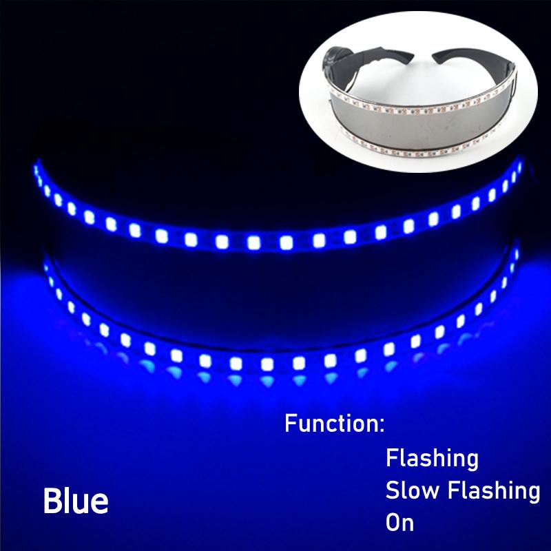 2026 Round LED Glasses Disco Fluorescent Party Punk Luminous Glasses Men Women Bar Nightclub Neon Glasses Music Concert Supplies