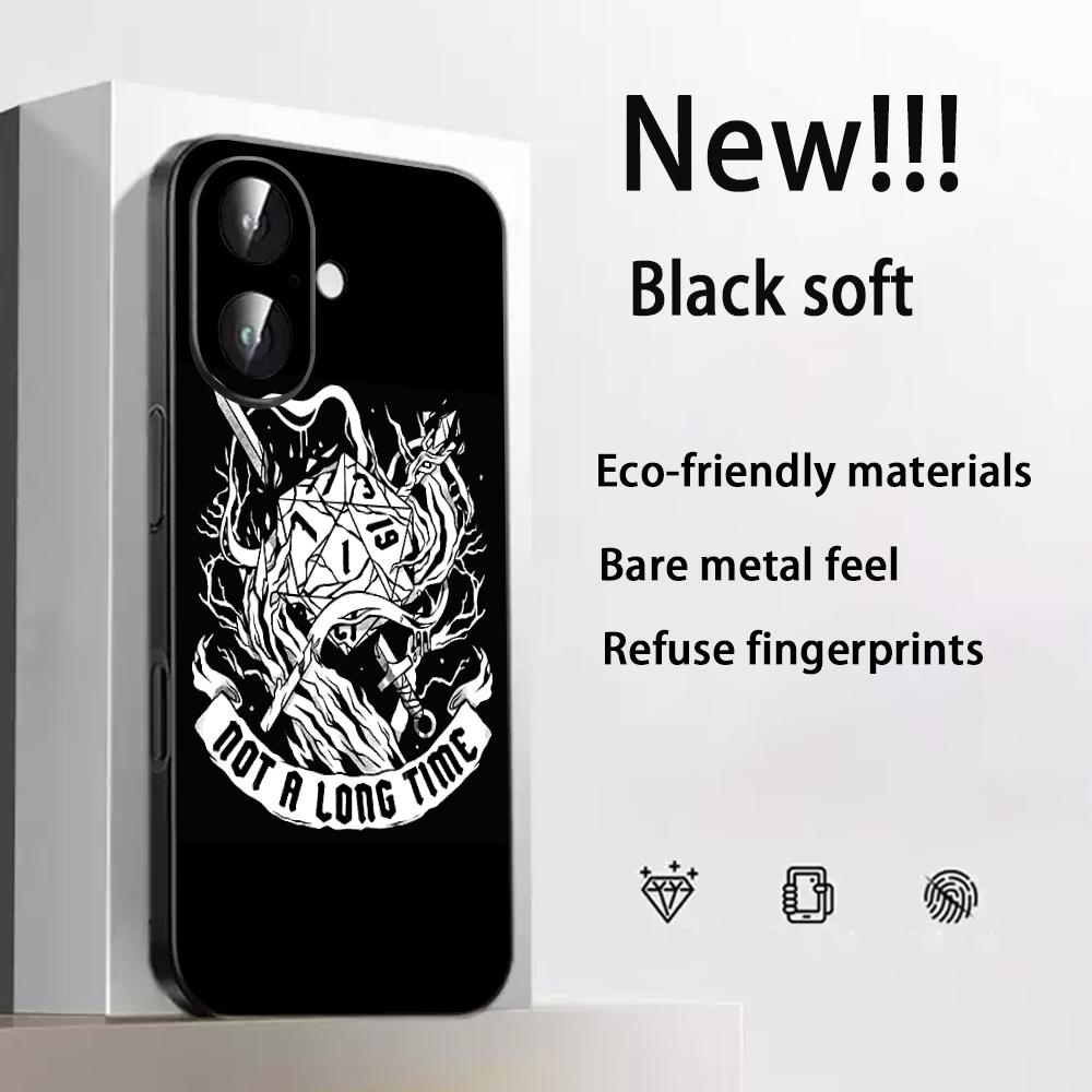 Dungeons Dragons dnd cool game Phone Case For iPhone 17 16 e 15 14 13 12 Plus Mini Pro Max Soft black Shockproof Cover
