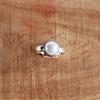 Natural Pearl Ring-Handmade Silver Ring-925 Sterling Silver Ring-Round Fresh Water Pearl Ring-Gift for her-Promise Ring-June Birthstone
