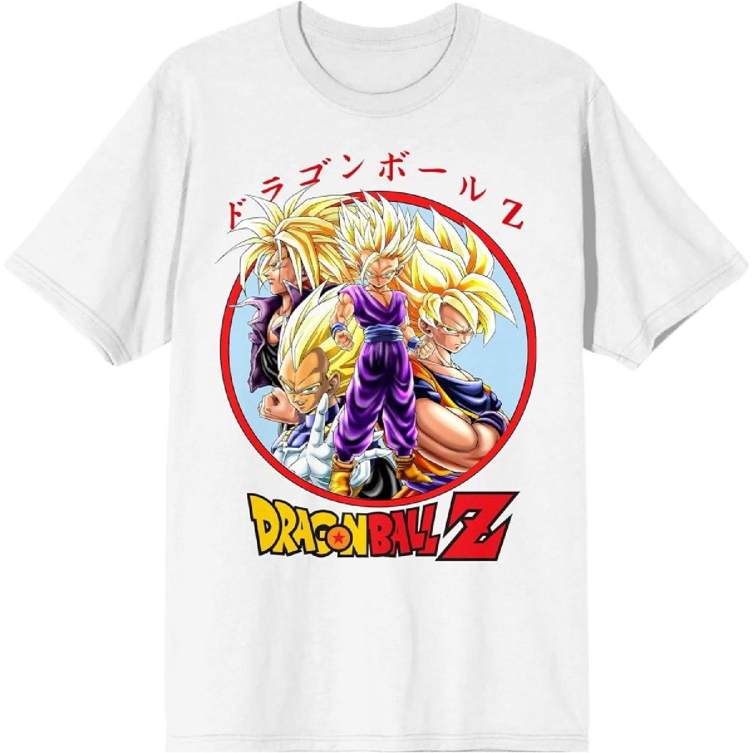 Dragon Ball Z Characters and Logo Mens White Graphic Tee(1) S
