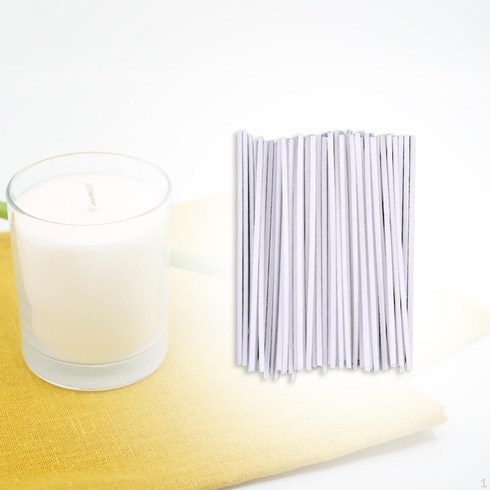 

100 хлопковых фитилей для свечей, подарочные чайные свечи, предварительно вощеные, 15 см 9.5CM