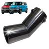 MORASTYLE Muffler Cutter for Suzuki Hustler HUSTLER Single Stainless Steel Mirror Plated MR31S MR41S MR52S MR92S Custom Parts (Black)