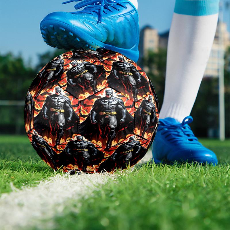 Batman Print Size 5 Soccer Ball, PU Wear Resistant Football for Match Training and Daily Practice, Birthday Gift for Soccer Fans
