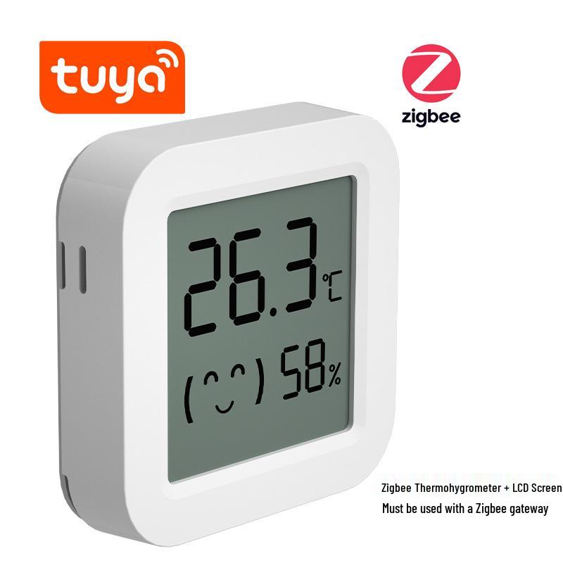 Tuya WiFi Temperature & Humidity Detector: Smart Indoor Zigbee Thermohygrometer.