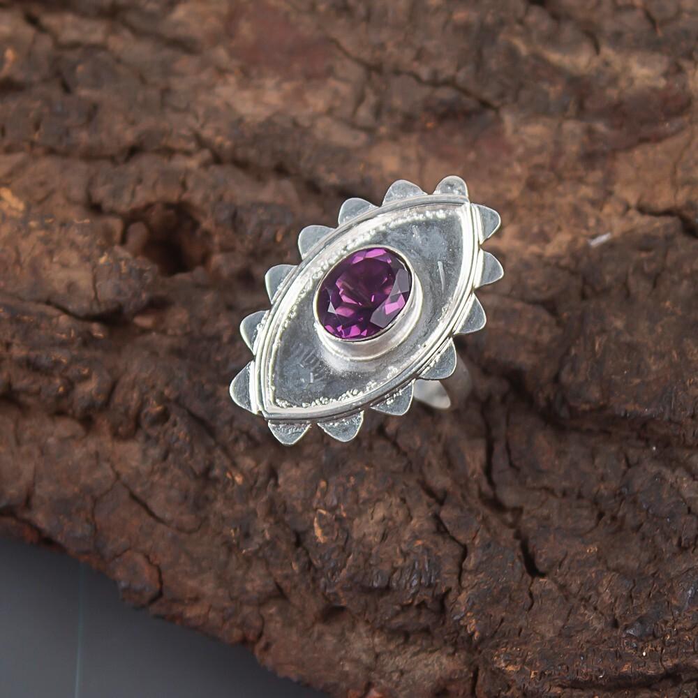 

African Amethyst Gemstone 925 Sterling Silver Jewelry Handcrafted Ring For Women RR-6-6 13