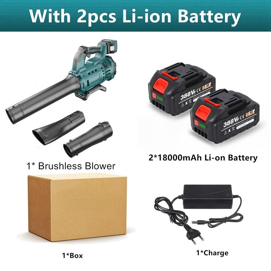 4000W Powerful Brushless Turbo Blower  Adjustable Speed Industry Air Blower Cordless Portable Garden Leaf Cleaning Tools