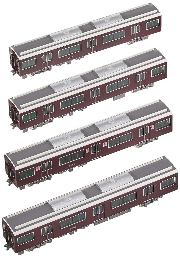 KATO N Gauge Hankyu Corporation 9300 Series Kyoto Line Extension Set 4 Cars 10-1366 Railway Model Train