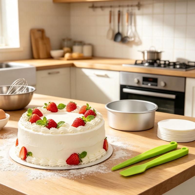 Cake Molds Set with 2Pcs Aluminum Alloy Mini Cake Tins Baking Pan and 50Pcs Paper Liners, 2Pcs Demold Tool for Birthday Cakes, Cheesecakes, and Home