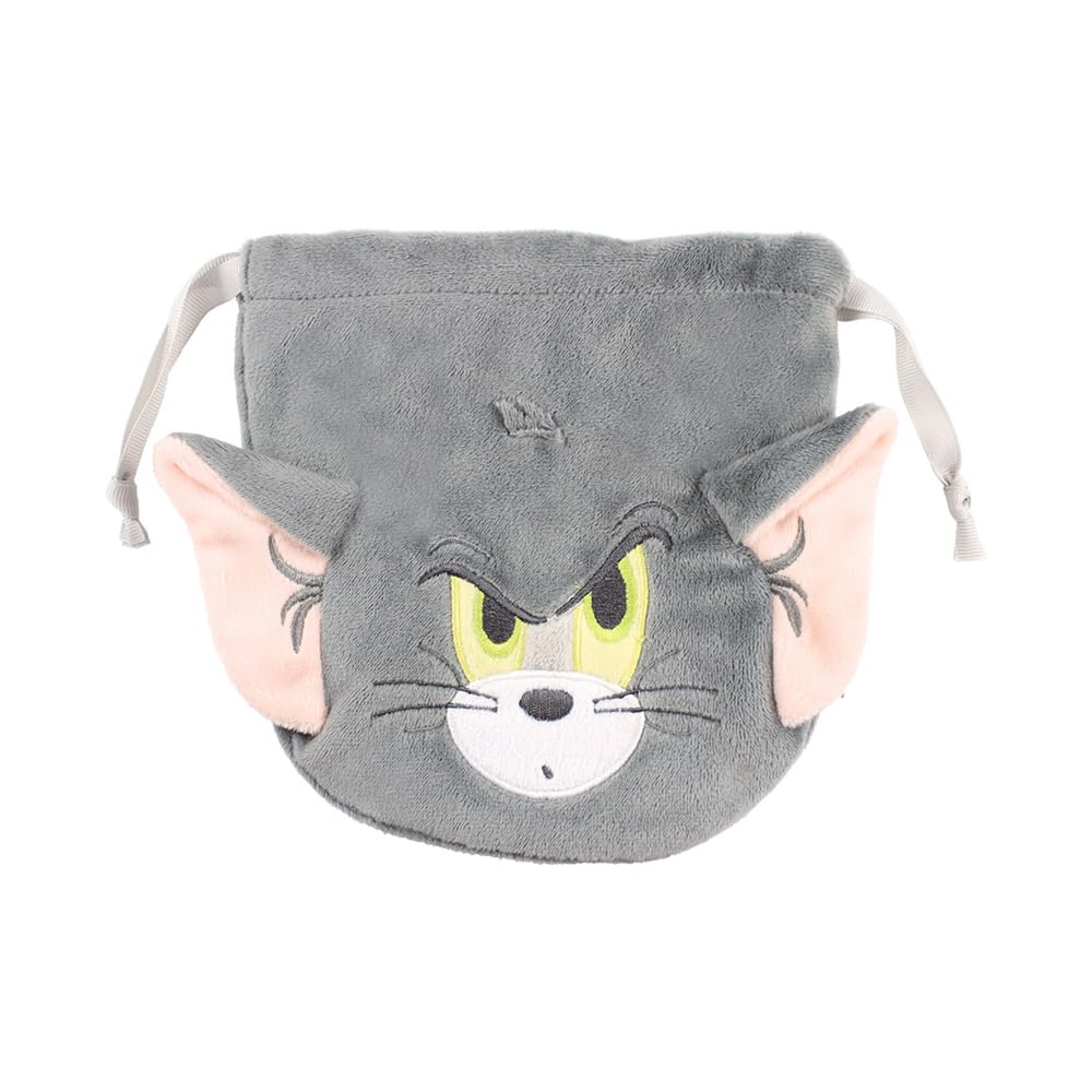 Tees Factory Tom and Jerry Plush Drawstring Bag TM H170 x W160mm TJ-5530468TM