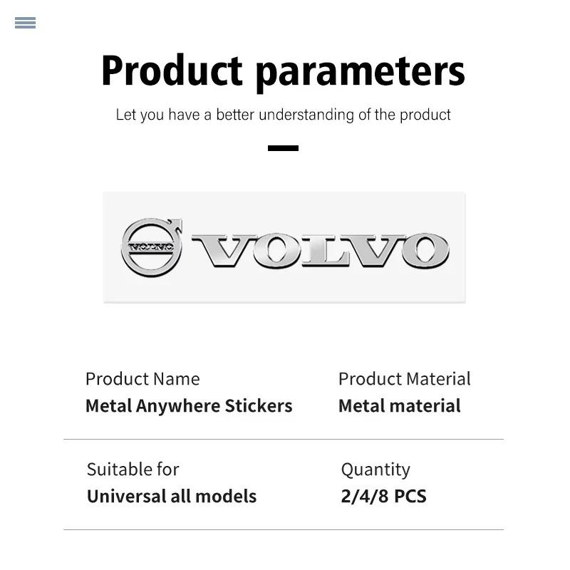 For Volvo XC90 V90 V60 XC60 V40 S80 S60 S90 C40 XC40 V70 XC70 C30  New Car Metal Emblem Wiper Stickers Reflective Decor Decals