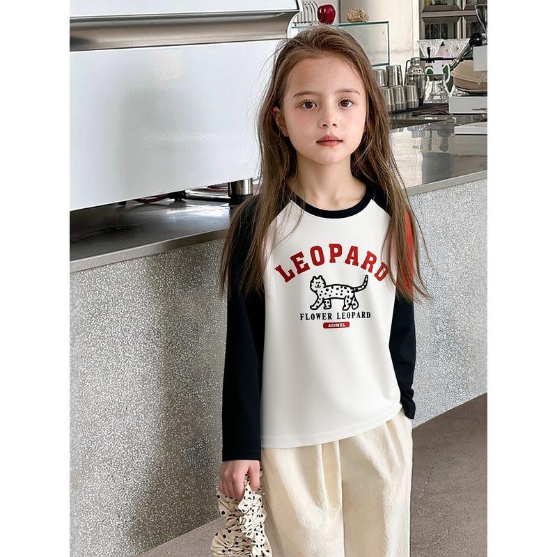 Foreign Trade Children's Clothing Boys and Girls Pure Cotton Cartoon Print Long-Sleeved T-Shirt Spring Base Shirt for Older Teenagers