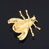 Exquisite Yellow Bee Rhinestone Brooch: Cute Insect Lapel Pin Accessory