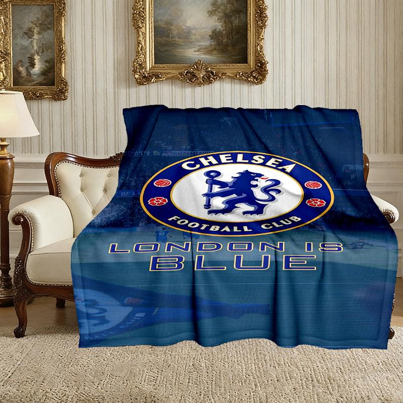 1pc Digital Print Nap Blanket, Chelsea FC Blanket for Home Use, All Season Warmth, Christmas and Valentine's Day Gift Blanket