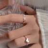 5PCS Elegante Vintage Silber Einstellbare Frauen Finger Nette Liebe Schmuck Hochzeit Party Geschenk für Mädchen Mode Hohl Herz ring Set