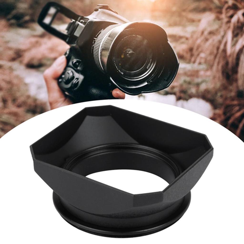Square Lens Hood Shade Accessory for Mirrorless Cameras Digital Video Camera Lens Filter(58mm)