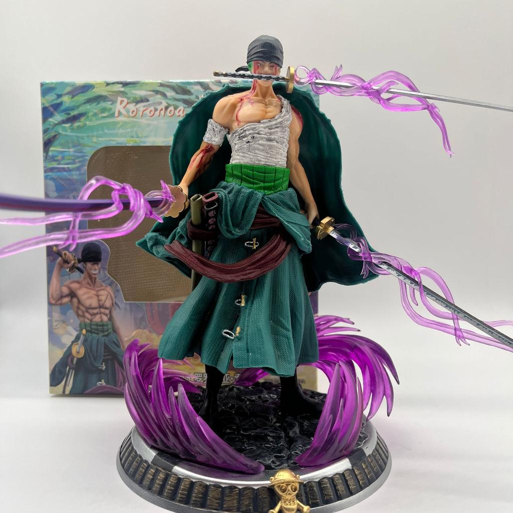 One Piece GK Malý Koupací Solon Tři Čepele Tok Anime Soška 21 cm Ručně Vyráběná Sběratelská Akční Figurka pro Vánoční Dárek