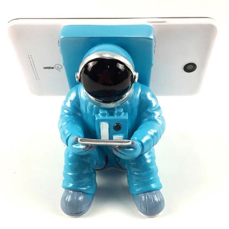 Cartoon Astronaut Telefoonhouder: Creatief Hars Ornament & Tabletstandaard voor Bureau