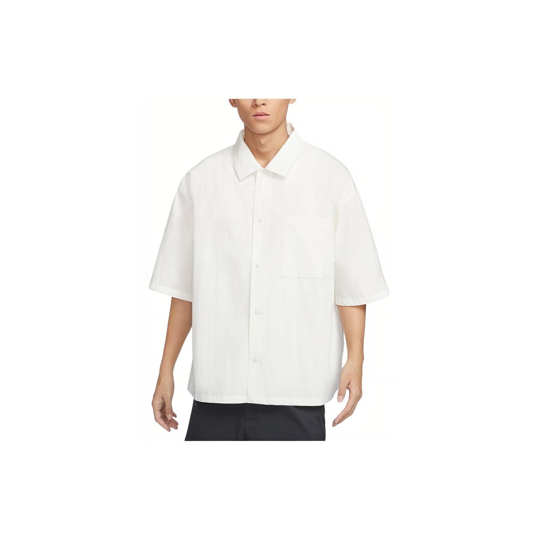 

Nike Sportswear Men s AS M NK SWOOSH SS OVERSHIRT Short-Sleeve Shirt White FN3250-133 L